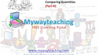 Watch Math Class 7 Chapter 8 Part III| Comparing Quantities | Comparing Quantities for class 7| Video