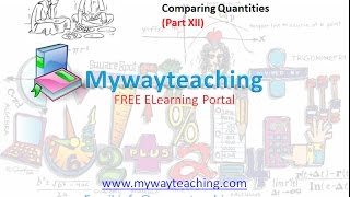 Watch Math Class 7 Chapter 8 Part XII| Comparing Quantities | Comparing Quantities for class 7| Video