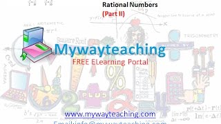 Watch Math Class 7 Chapter 9 Part II| RATIONAL NUMBERS| Rational Numbers for class 7| Video