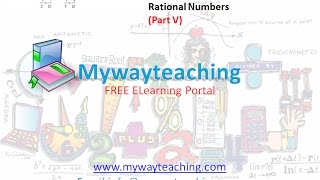 Watch Math Class 7 Chapter 9 Part V| RATIONAL NUMBERS| Rational Numbers for class 7| Video