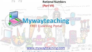 Watch Math Class 7 Chapter 9 Part VII| RATIONAL NUMBERS| Rational Numbers for class 7| Video