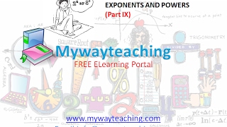 Watch Math Class 7 Chapter 13 Part IX|EXPONENTS AND POWERS| EXPONENTS AND POWERS for class 7| Video