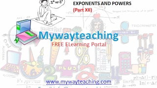 Watch Math Class 7 Chapter 13 Part XII|EXPONENTS AND POWERS| EXPONENTS AND POWERS for class 7| Video