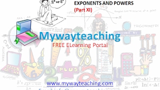 Watch Math Class 7 Chapter 13 Part XI|EXPONENTS AND POWERS| EXPONENTS AND POWERS for class 7| Video
