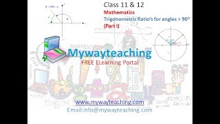 Watch Trigonometric Ratioâ€™s for angles greater than 90 degree - Part 1 Video