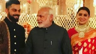 Watch PM Narendra Modi attends wedding reception of Virat Kohli, Anushka Sharma Video