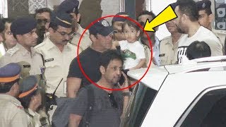Watch Salman Khan Lifting His Cute Nephew Ahil On Airport As He Returns From Jodhpur | Blackbuck Case Bail Video