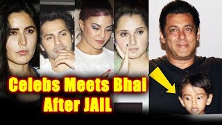 Watch Celebs Visit Salman Khan's Galaxy Apartment After He Returns From Jodhpur JAIL | Blackbuck Case Video