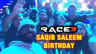 Watch RACE 3 Team Celebrates Saqib Saleem Birthday On The Sets Video