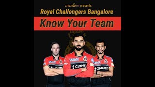 Watch Know Your Squad- Royal Challengers Bangalore IPL 2018 Video