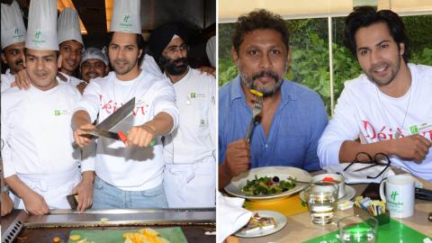 Watch Varun Dhawan Promoting His Movie October In Chef Uniform Video