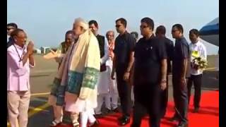Watch #PM Modi Arrives at #International Airport,  #Bhubaneswar Video