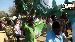 Watch BJD strike at Golamunda Block on MSP rate of Rice Video