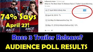 Watch When Will Race 3 Trailer Release? I Audience Poll Results Video