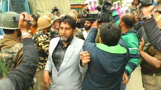 Watch JKLF Chief Yasin Malik Detained During Protest Against Kulgam Killings Video