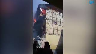 Watch Neighbours help to save belongings as fire engulfs house in Srinagar Video