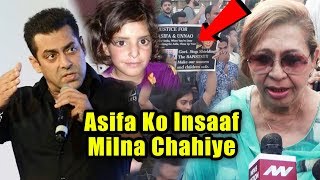 Watch Salman Khan's Stepmother Helen At Protest Demanding Justice For Asifa Kathau Case Video