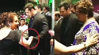 Watch Salman Khan Holds Saira Banu's Hand Showing Respect - Watch Video Video