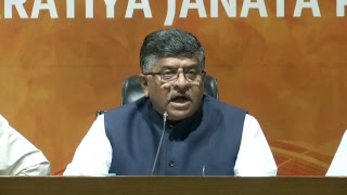 Watch Shri Ravi Shankar Prasad's press conference on the 38th foundation day of BJP. Video