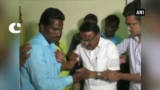 Watch BJP's Shashil Namoshi breaks down while addressing media for not getting election ticket Video