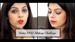 Watch Under Rs.1000 Makeup challenge | Affordable Beauty | Affordable Makeup Look Video