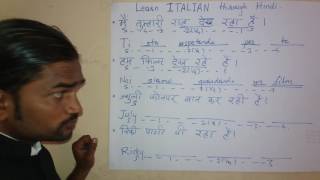 Watch learn ITALIAN  language  course for beginners.   HINDI Video