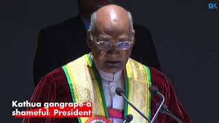 Watch Kathua gangrape-and-murder incident shameful: President Kovind in Jammu Video