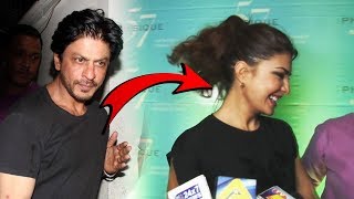 Watch Jacqueline Fernandez Walks Away When Asked About Working With Shah Rukh Khan Video