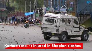 Watch Kathua case: 14 injured in Shopian clashes Video