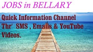 Watch JOBS in BELLARY     for Freshers & graduates. Industries, companies. Video