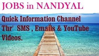 Watch JOBS in NANDYAL     for Freshers & graduates. Industries, companies Video