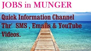 Watch JOBS in MUNGER     for Freshers & graduates. Industries, companies Video