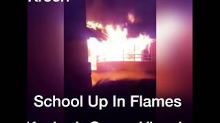 Watch #SchoolInFlames A private school caught fire this evening and got damaged in Kawacheck Kreeri. Video