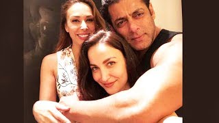 Watch Salman Khan With Elli Avram And Iulia Vantur At Galaxy Apartment Video