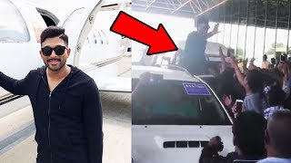 Watch Naa Peru Surya Naa Illu India Music Launch- Allu Arjun Gets Rousing Welcome From Fans At Airport Video