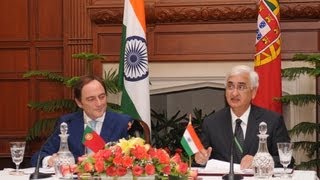 Watch Joint Media Interaction- External Affairs Minister and  Foreign Minister of Portugal (March 4, 2013) Video
