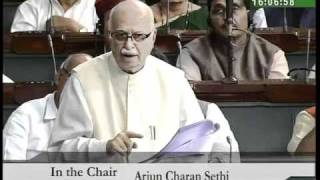 Watch Part 3:  Motion of Thanks on the President's Address: Sh. L. K. Advani: 03.03.2010 Video