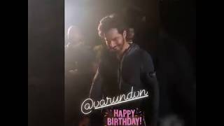Watch Varun Dhawan Birthday Cake Cutting With Ali Bhatt On Kalan Movie Set Video