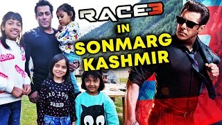 Watch RACE 3: Salman Khan Enjoying With Kids At Sonamarg Kashmir Video