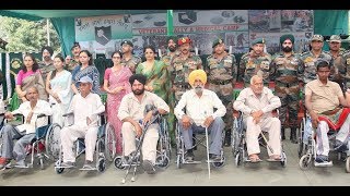 Watch About dozen former soldiers given scooties, wheelchairs in Samba Video