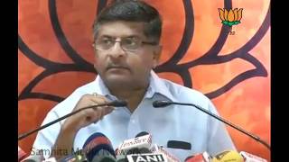 Watch BJP Press: Sh. Ravi Shankar Prasad: Yeddyurappa Resignation, Scams & Lokpal Bill: 28.08.2011 Video