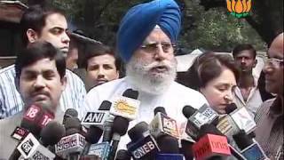 Watch BJP Byte on Parliament Monsoon Session: Sh. S S Ahluwalia: 30.07.2011 Video