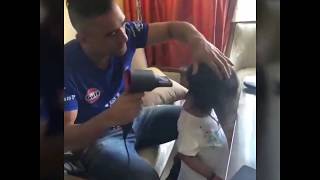 Watch MS Dhoni Back To Daddy's Duty After Hectic Match With RCB Video
