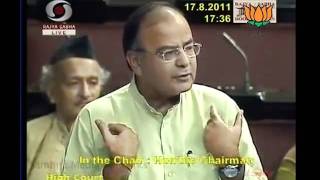 Watch Speech in Rajyasabha:  Anna Hazare Protest & PM: Sh. Arun Jaitley: 17.08.2011 Video