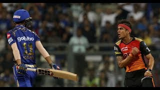 Watch Sidharth Kaul Reprimanded for breaching Code of Conduct against Mumbai Indians | Vivo IPL 2018 Video