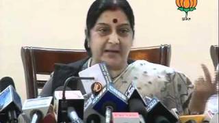 Watch BJP Press: Parliament Session & Note for Vote Scam: Smt. Sushma Swaraj: 09.09.2011 Video