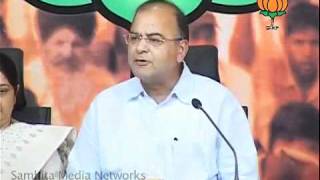 Watch BJP Press:  PM Statement, 2G Scam  Chidambaram role in 2G Scam: Sh. Arun Jaitely: 28.09.2011 Video