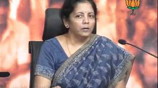 Watch BJP Press:  2G Scam, Farming Charges & P. Chidambaram: Smt. Nirmala Sitharaman: 22.10.2011 Video