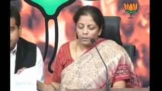 Watch BJP Press: Cash For Vote, Jairam Ramesh Letter, Janchetna Yatra: Smt. Nirmala Sitharaman: 17.11.2011 Video