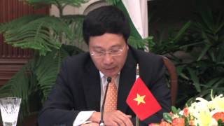 Watch Visit of Minister of Foreign Affairs of the Socialist Republic of Vietnam: Joint Media Interaction Video